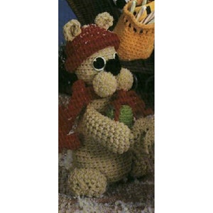 Crochet Christmas  Puppy PDF Pattern, vintage crochet Hound PDF pattern, Retro Instant Digital Download, crochet amigurumi Animals Toys Dog