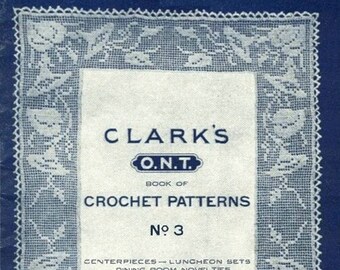 Vintage Crochet Patterns Book 1920, PDF Pattern Instant Digital Download, retro eBook Instructions, filet Alphabet, Doilies, Luncheon Set