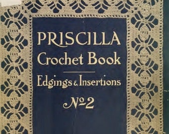 Filet Crochet Edgings and Insertions Book 1916, Vintage PDF Pattern Instant Digital Download, retro crochet e-Book, antique PDF Pattern
