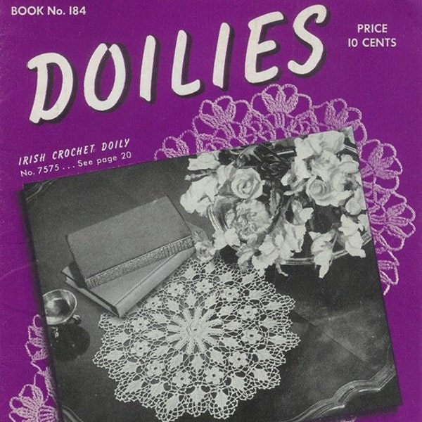 Crochet eBook lace Doily Patterns 1940, vintage PDF Instant Digital, Victorian Crochet Pattern, wedding Motifs, circle doily PDF pattern