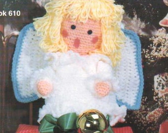 Christmas Angel crochet Pattern, vintage PDF Instant Digital Download, amigurumi Toys, retro crochet Dolls pattern, holiday home decoration