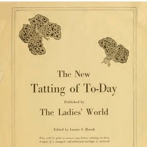 Tatting Book Patterns 1916, Shuttle Lace Tatting, antique PDF Instant Digital Download, vintage eBook Instructions, tatted ornament & motifs