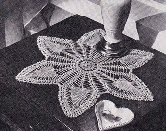 Vintage crochet pineapple Doily Pattern, PDF Instant Digital, retro pattern of Victorian Crochet ornament, wedding Motifs, lace round doily