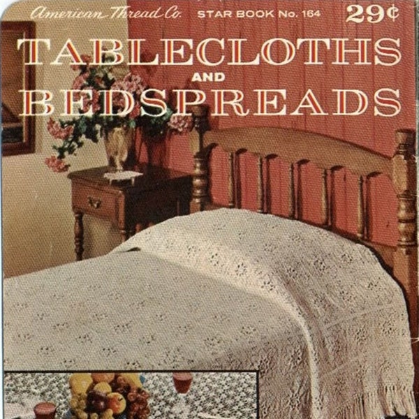 Vintage eBook crochet, knitting Patterns 1960, Tablecloths, Bedspreads PDF pattern, Instant Digital Download, granny square, home decor PDF