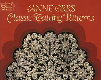 Tatting eBook retro Pattern 1980s, Shuttle Lace Tatting, lace tatted Motifs Pattern, vintage PDF Instant Digital Download, Book Instructions