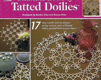 Vintage eBook Tatting Doilies Pattern, Shuttle Lace Tatting, PDF Instant Digital Download, Book Doily Instructions, tatted Home Decor