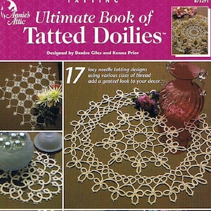 Vintage eBook Tatting Deckchen Muster, Shuttle Lace Tatting, PDF sofortiger digitaler Download, Buch Deckchen Anleitung, Tatted Home Decor