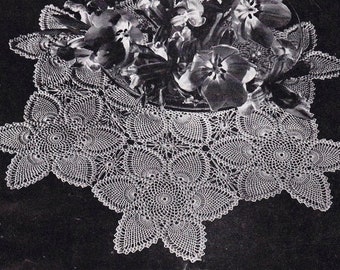 Crochet pineapple Doily, Centerpiece and Tablecloth PDF Pattern, vintage PDF Instant Digital, retro Victorian ornament, lace wedding Motif