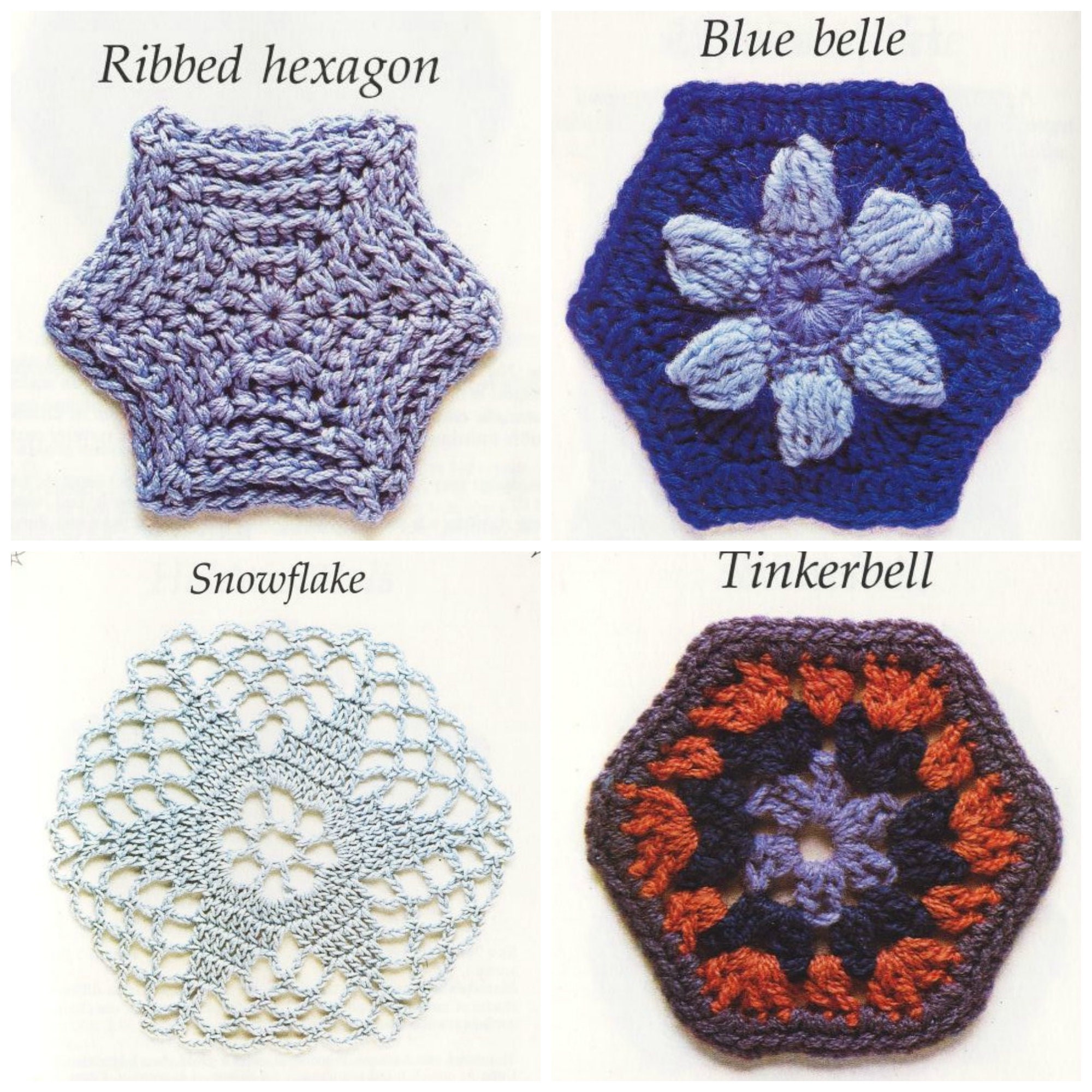 Crochet Granny Square E-book Instant Download Crochet PDF -   Crochet  flower patterns, Tatting patterns, Granny squares pattern