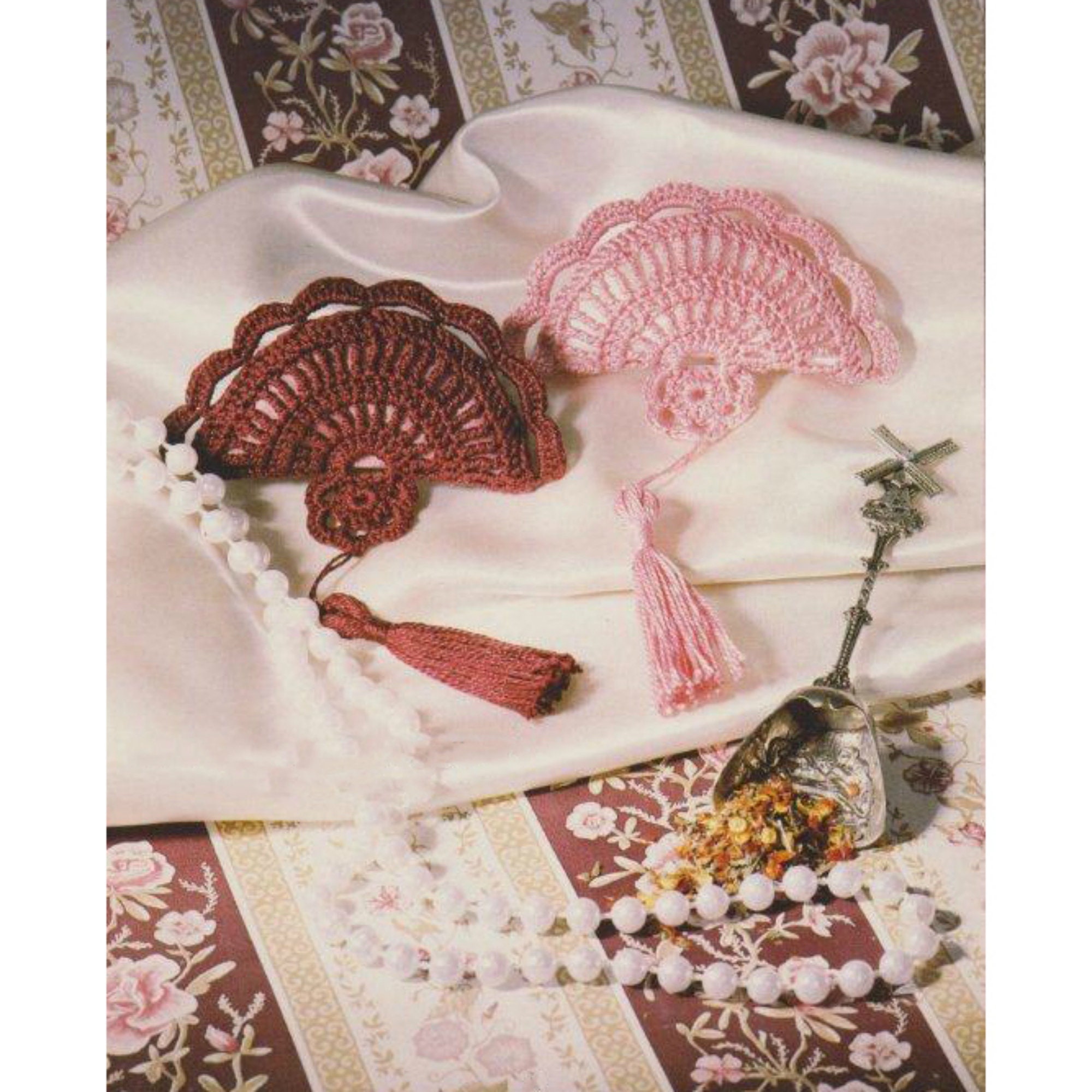 Crochet Pattern Victorian Fan Sachet Vintage PDF Instant Etsy