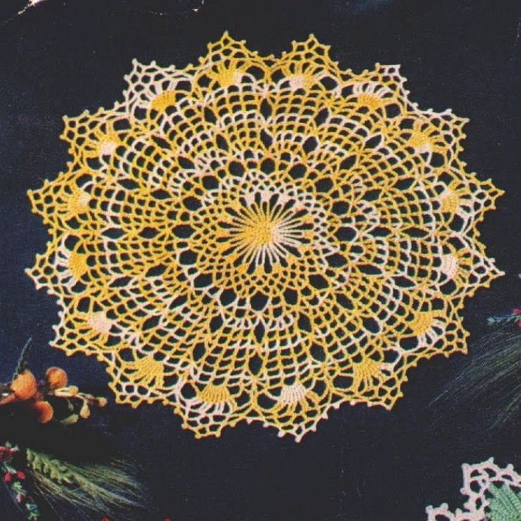 Vintage Spider Web Lace Doily Crochet Pattern
