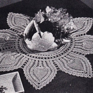Crochet pineapple Doily and Apron PDF Patterns, vintage PDF Instant Digital, retro pattern of Victorian Crochet ornament, wedding lace Motif