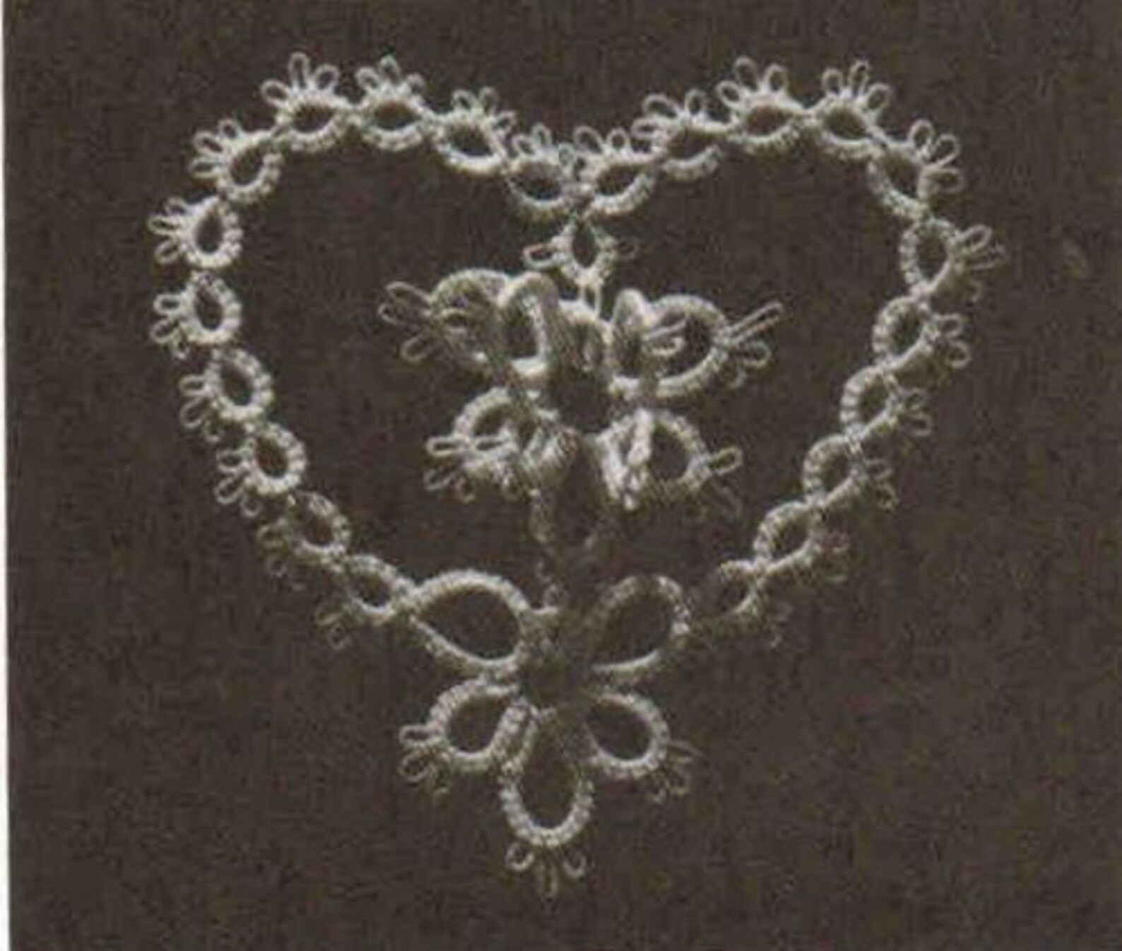 Tatting Heart Six Patterns, PDF Instant Digital Download, Tatted Valentine's Day, Shuttle Lace