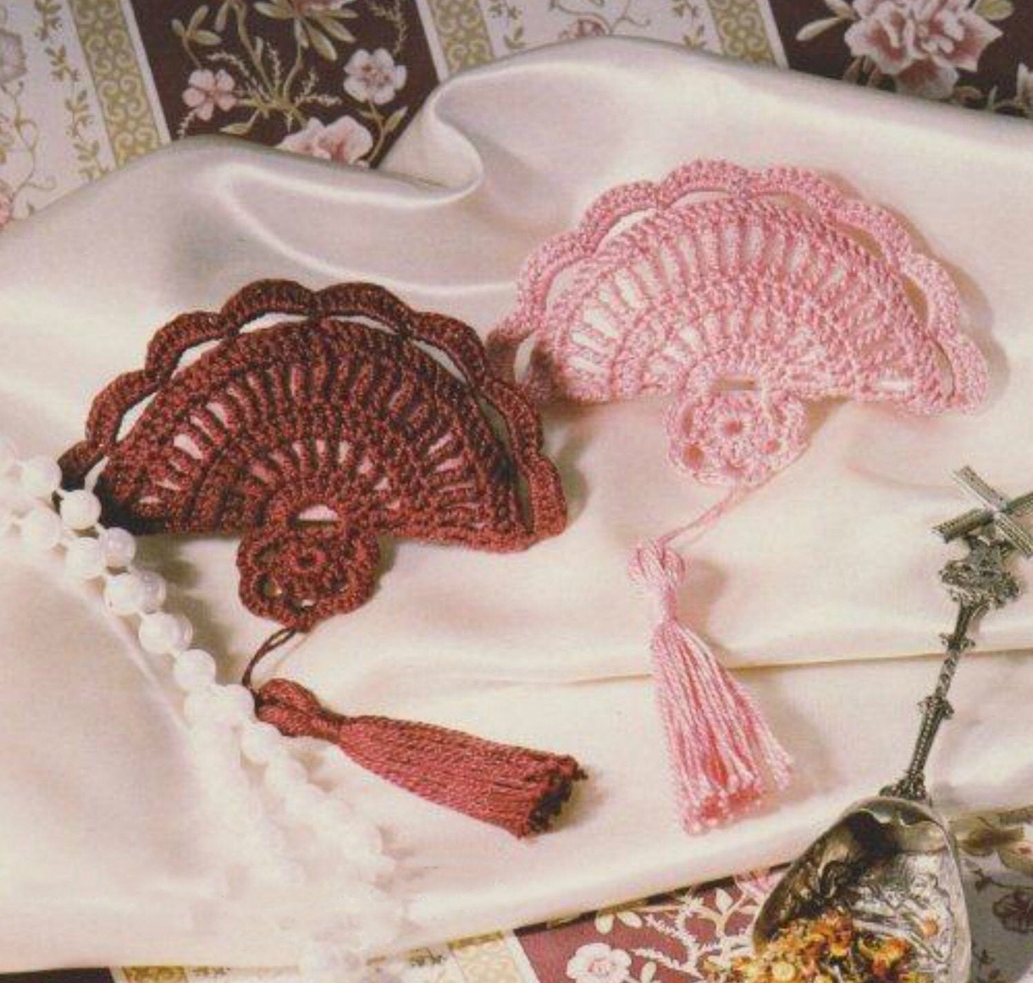 Crochet Pattern Victorian Fan Sachet Vintage PDF Instant Etsy
