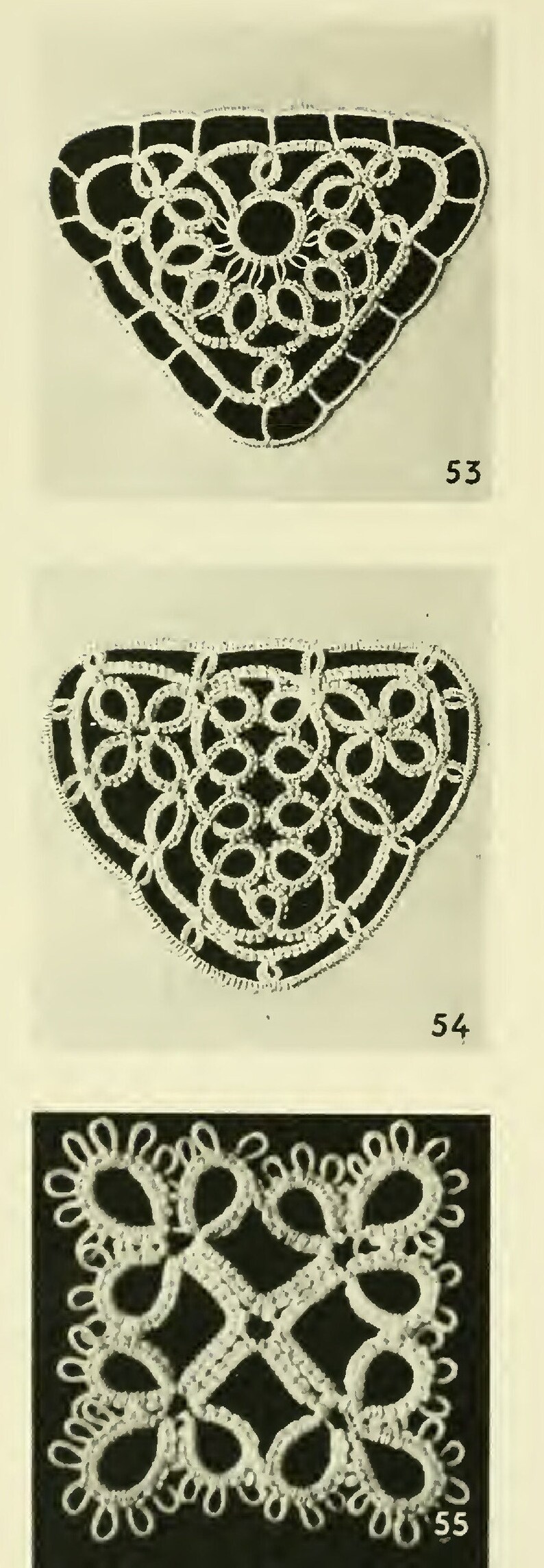 Vintage Book Tatting Patterns, Shuttle Lace Tatting, Retro Lace Tatted