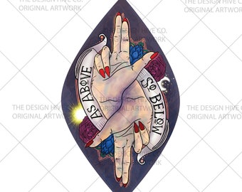 As Above, So Below Die Cut Sticker 2.8”x4.9”
