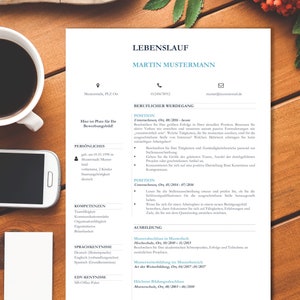 Simple and innovative application template template CV template cover letter Download for MS Word 2019 A4