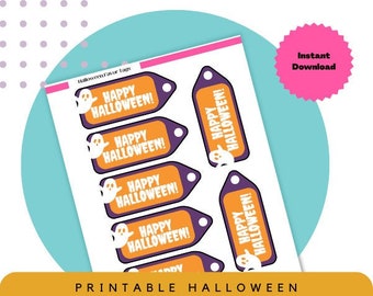 Halloween Tags | Printable Gift Tags for Halloween | Halloween Gift Tags Printable | Halloween Treat Bag Tags