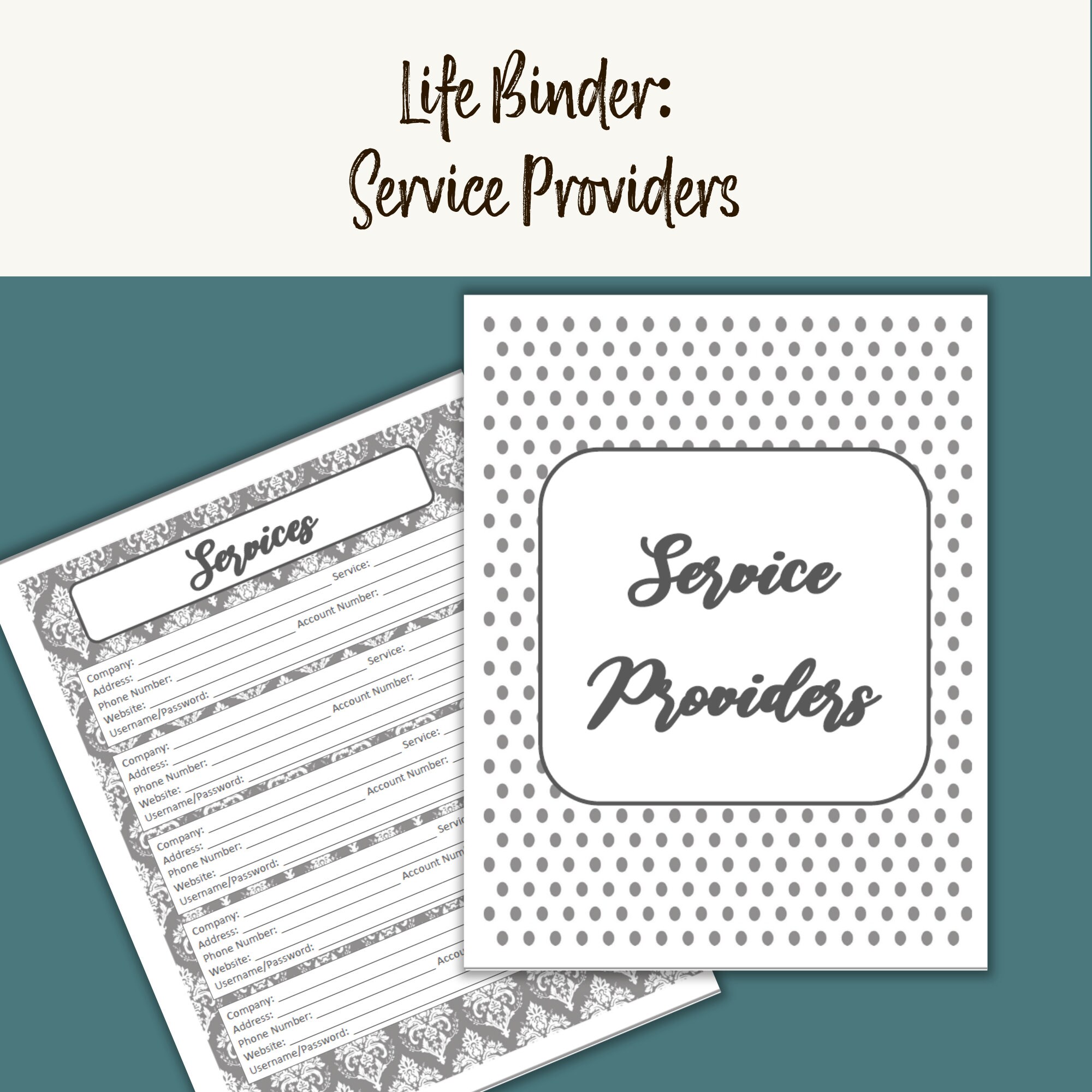 Life Binder Printable | Home Management Binder | Home Management ...