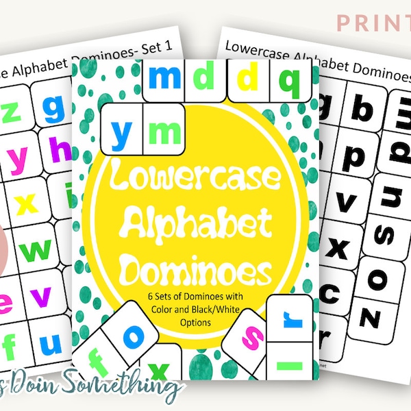 Lowercase Alphabet Dominoes: Essential PreK-Kindergarten Learning Tool