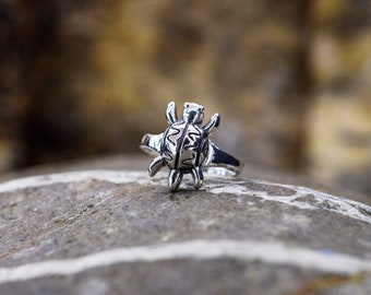 Turtle Ring Sterling Silver |  Mothers Day | Handmade | Cocktail Ring | Turtle Jewellery