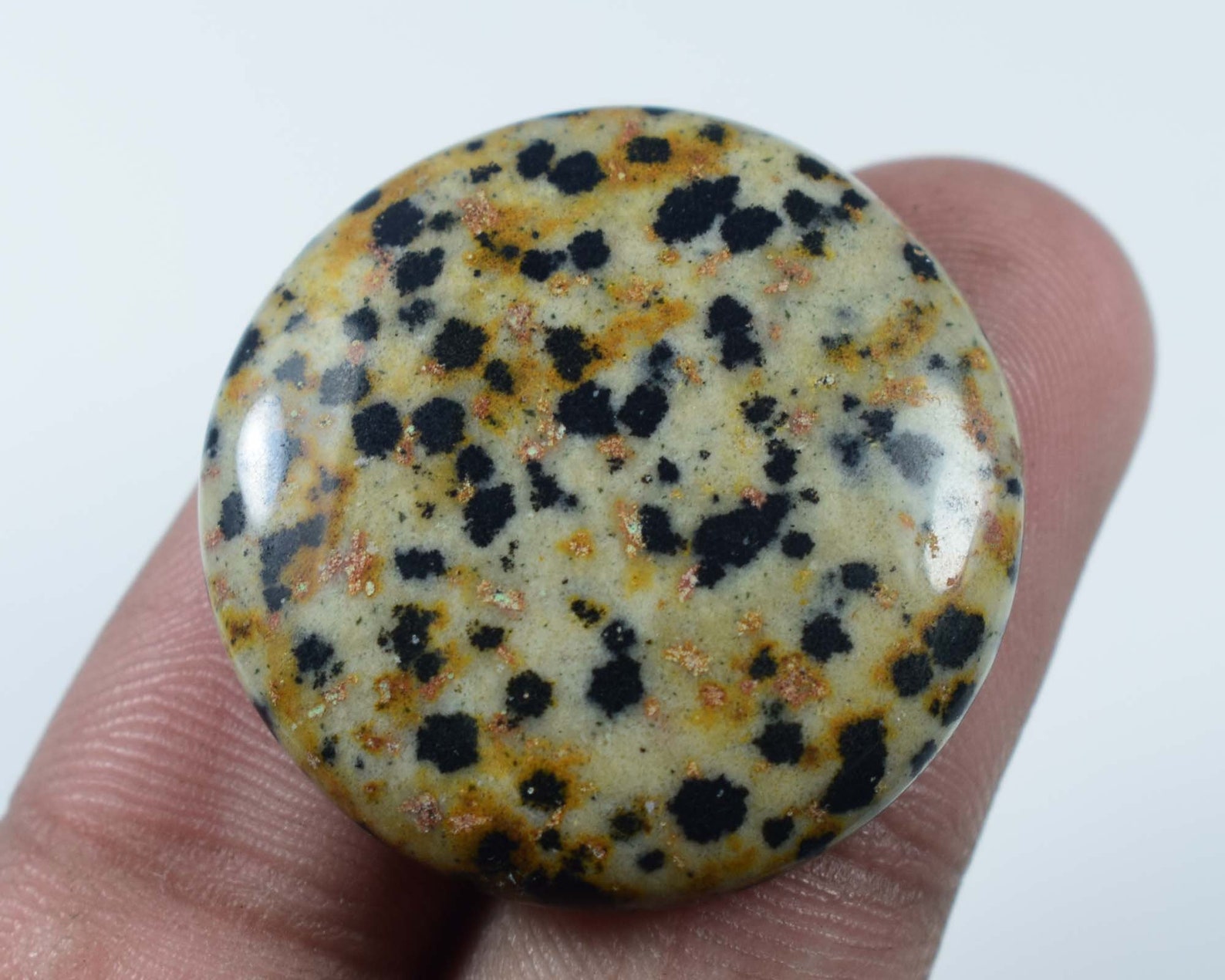 Natural Round Crystal Dalmatian Stone Dalmatian Round Etsy