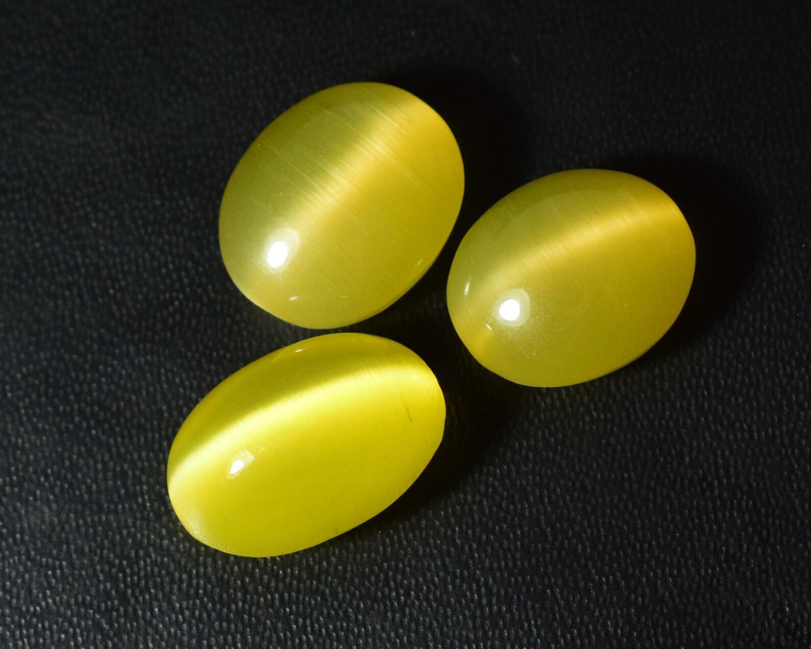 Cat's Eye Gemstone Yellow Cats Eye Oval Shape Gemstone For Etsy