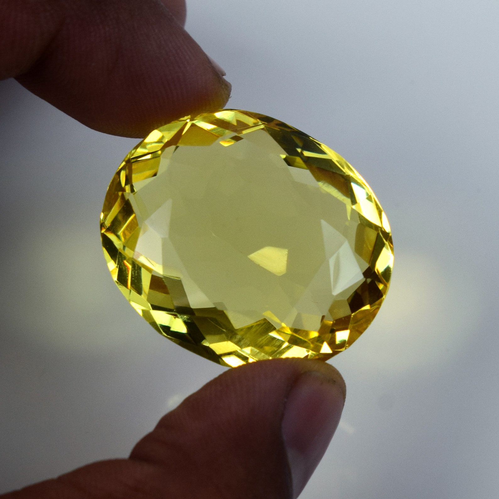 Lemon Quartz Gemstone Lemon Quartz Oval Shape Faceted Cut | Etsy