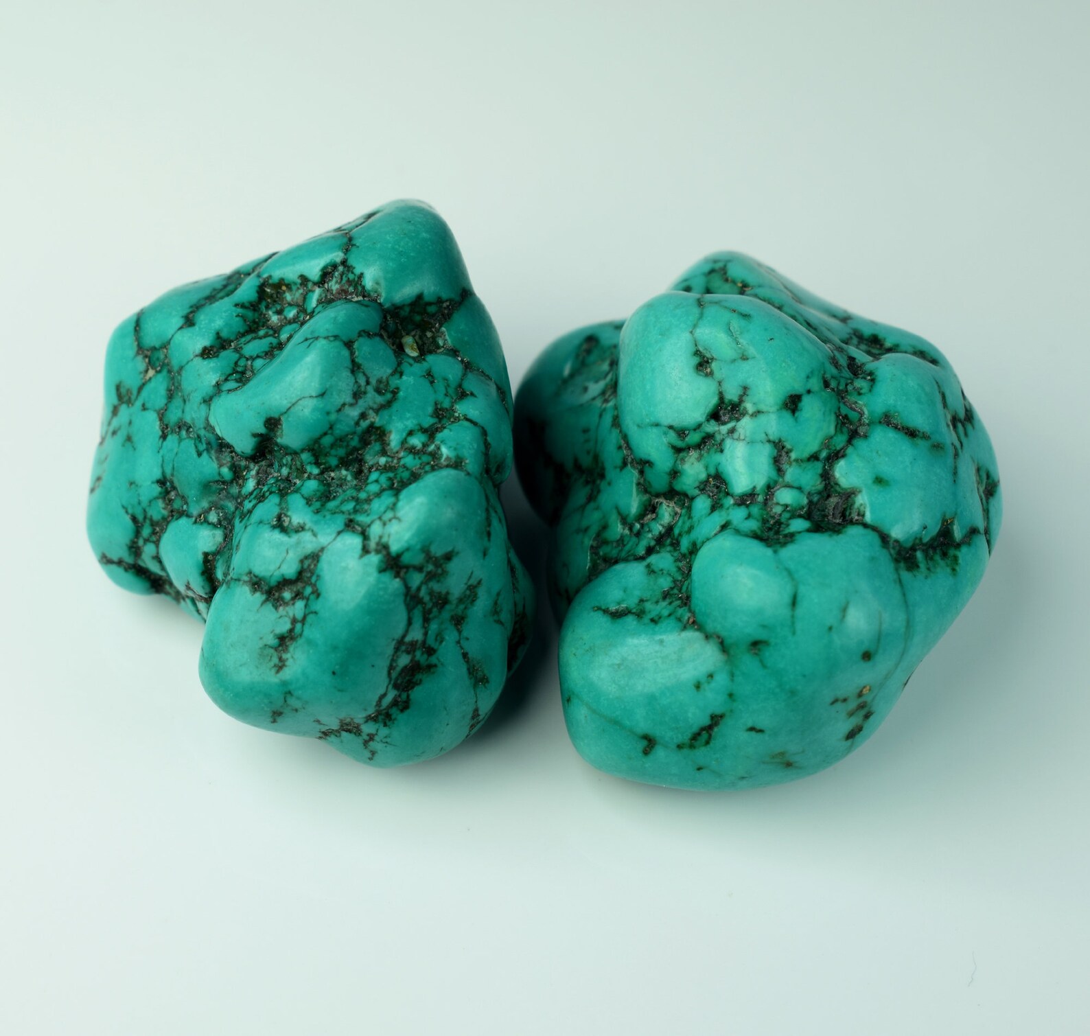 2Pcs Green Turquoise Rough Gemstone Green Turquoise Row Etsy