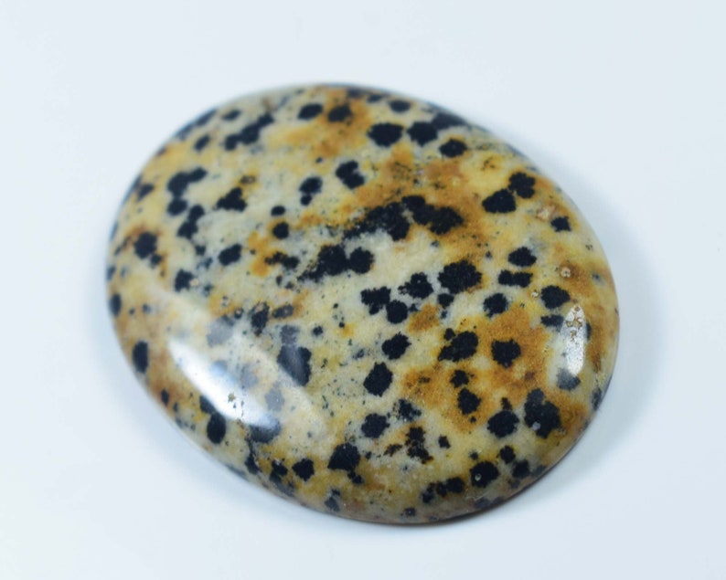 Dalmatian Cabochon AAA Dalmation Puffy Oval 53Cts 39x28x5mm #508 Dalmatian Oval Polished Natural Oval Crystal Dalmatian Stone