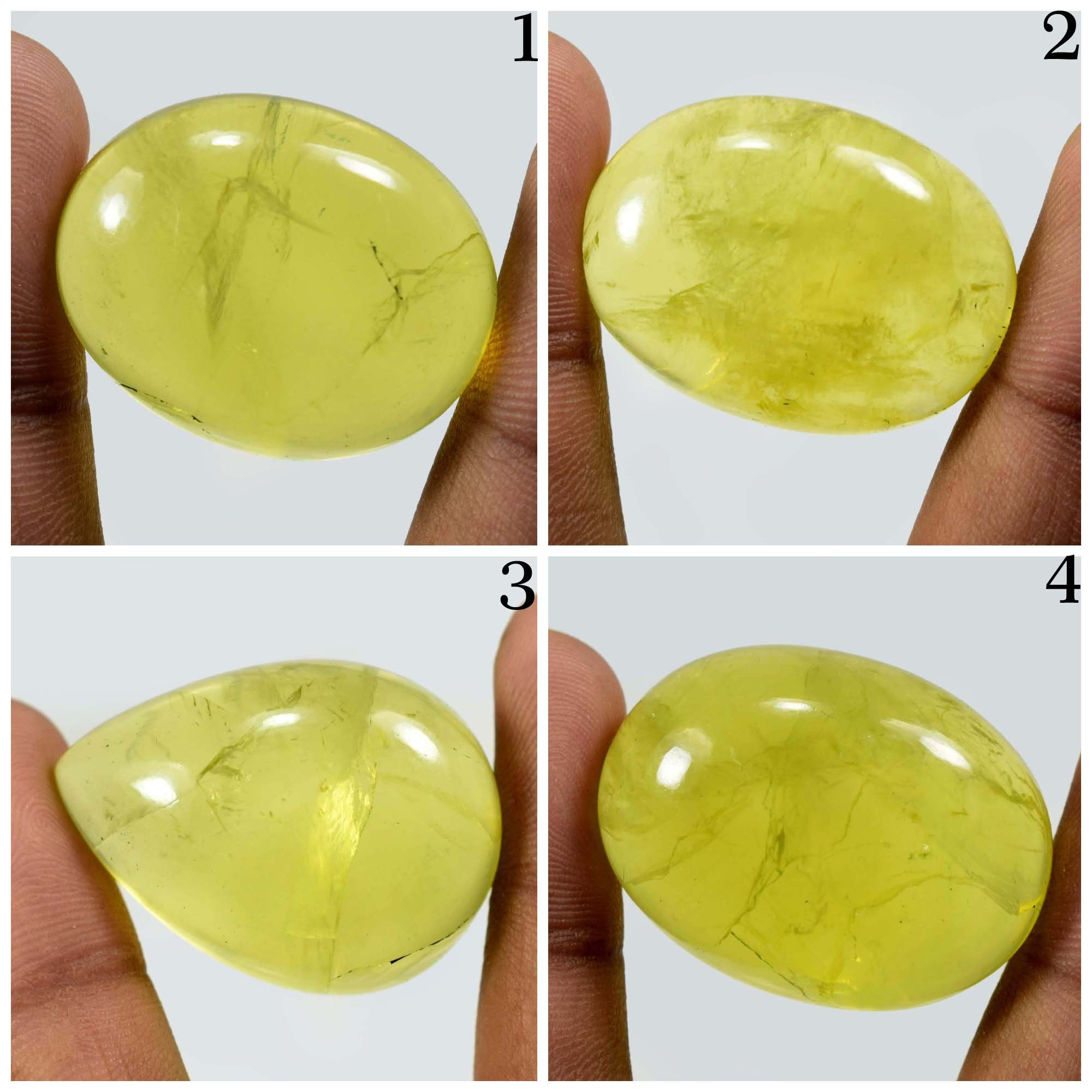 Natural Lemon Quartz Cabochon Lemon Quartz Gemstone Plain Etsy