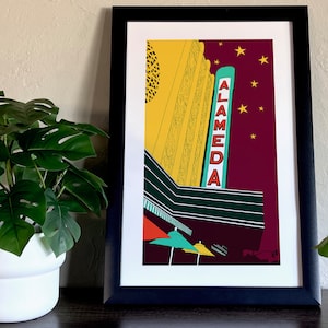 Alameda Theatre | Alameda, CA | Poster | Bay Area| landmarks | any occasion | frame-able | gift | for her | for him | for them