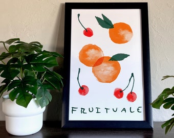 Fruitvale | Oakland, CA | Poster | Bay Area| Oakland Produce | Fruit | Cherries | Apricots
