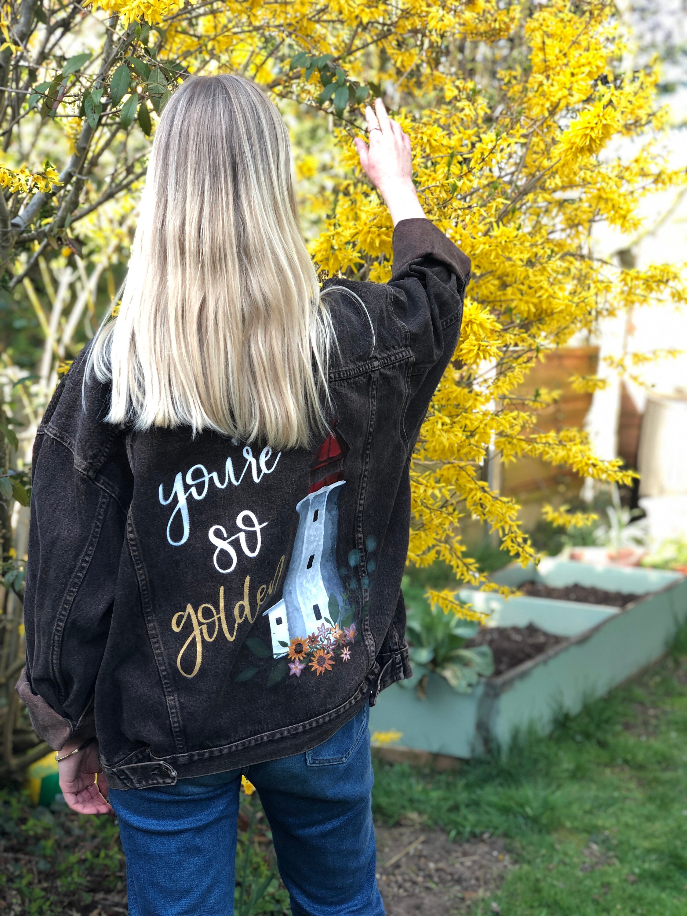 Hand Painted Leather Jacket Hand Painted Bride Jacket Hand Etsy UK