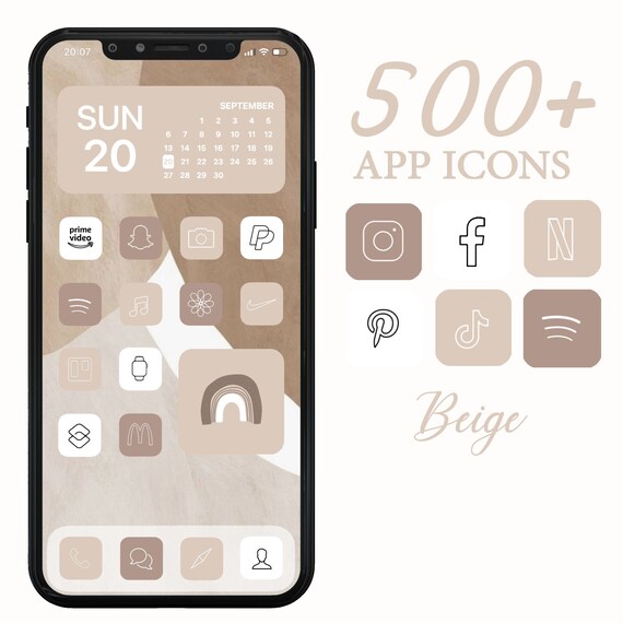 pics Iphone Aesthetic Neutral Color Minimalist Boho Aesthetic Wallpaper 500 neutral beige app icons ios 14 icons nude boho etsy