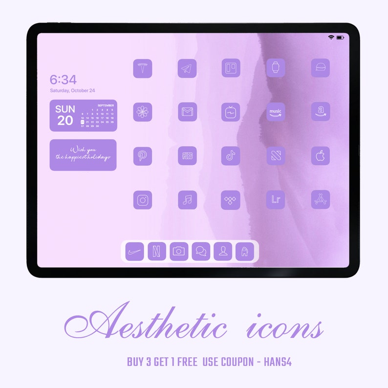 Lavender App Icons Purple Aesthetic Icons Lilac Violet Pink - Etsy