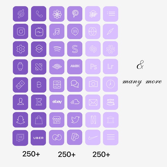 Lavender App Icons Purple Aesthetic Icons Lilac Violet Pink Etsy Hong Kong