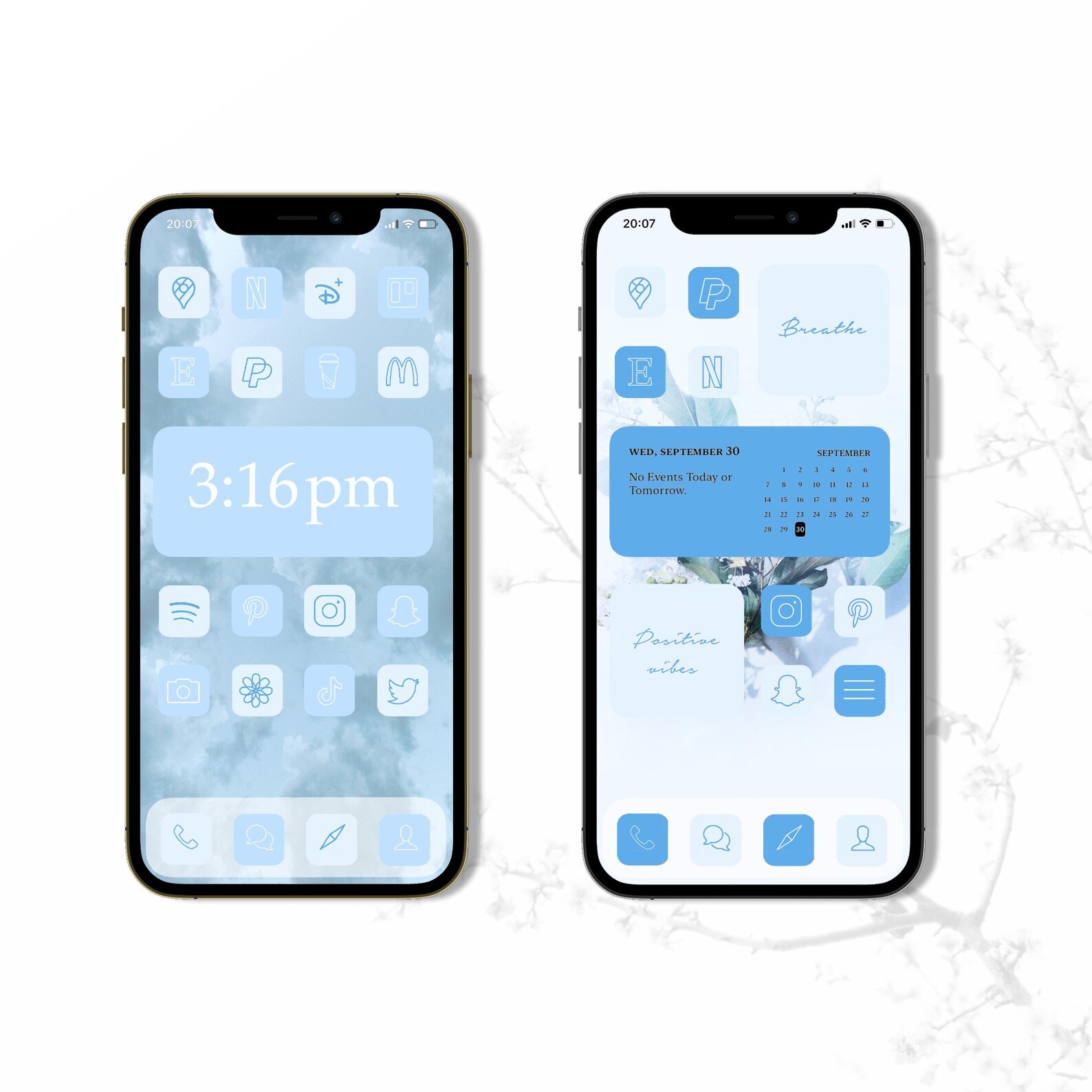 IOS 15 App Icons Pastel Blue AESTHETIC Ipad App Icons Home Etsy