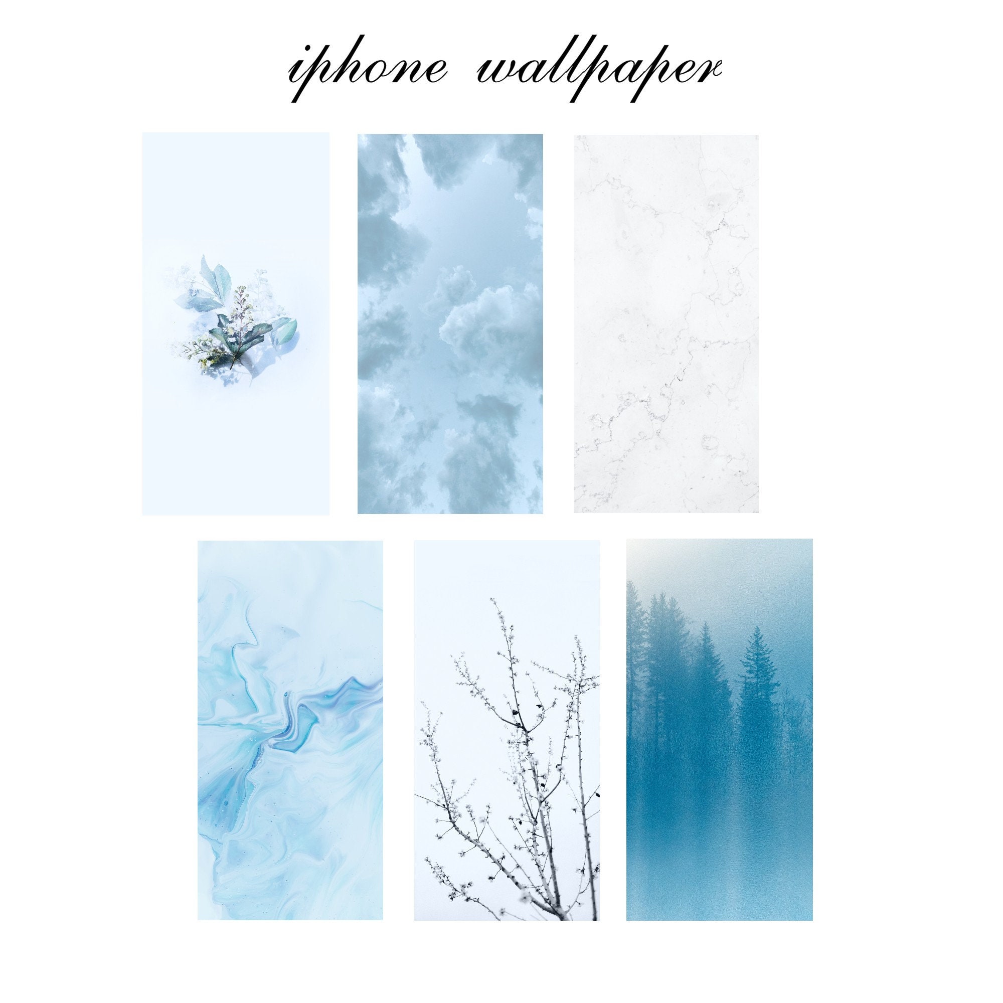 Ios14 App Icons Pastel Blue Aesthetic App Icons Home Screen Etsy