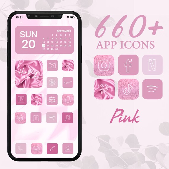 660 Pink Glitter App Icons Custom Iphone Home Screen Cute Etsy 660 Pink Glitter App Icons Custom Iphone Home Screen Cute Etsy