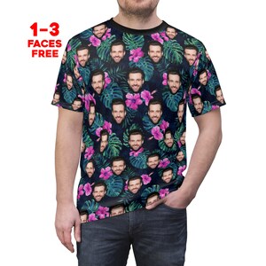 Crazy Face Unisex T-shirt, Personalized Face Shirt, Pet Dog Cat Best Friend Birthday, Girlfriend, Boyfriend Gift, Custom Gift Faces On Shirt