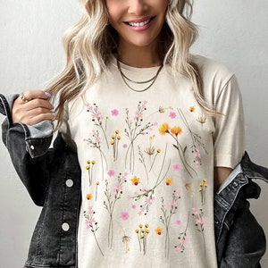 Yellow Flower Embroidery T Shirt - Etsy