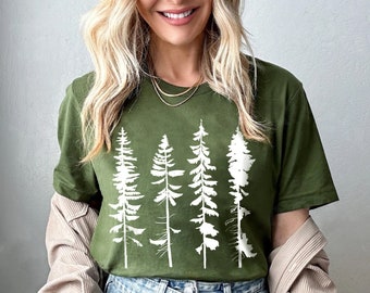 Pine Tree Shirt, Pine Tree T Shirt, Camping Shirt, Hiking Shirt, Adventure Shirts, Nature Lover Gift, Outdoors Shirt