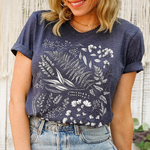 Botanical Shirt, Vintage T-shirt, Flower T shirt, Tee, Vintage Botanical, Botanical Print, Vintage Flower Shirt, Graphic Tshirt, Wildflower