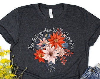 Flower T-shirt / Gift for Her / Women Trendy Tshirt / Spring Concept ...