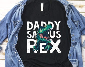 Daddysaurus Shirt, Daddy Saurus Tee Shirt, Dad Birthday Gift, Dinosaur Dad Shirt, Dinosaur Shirt Men, Gift for Dad, Family T-Shirts