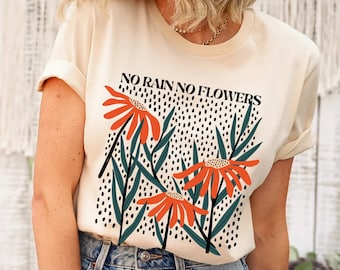 Flower Shirt, Gift For Her, Flower Shirt Aesthetic, Floral Graphic Tee, Floral Shirt, Flower T-shirt, Wild Flower Shirt, Wildflower T-shirt