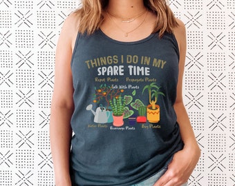 Houseplant Shirt Tank Top, Things I Do In My Spare Time Tank, Plant Lover Gift, Plant Lady, Crazy Plant Lady, Plant Gift, Plant Lover