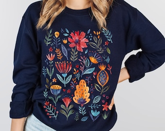 Wildflower Sweatshirt, Wild Flowers Tee, Floral Tshirt, Gift for Women, Ladies Shirts, Best Friend Gift