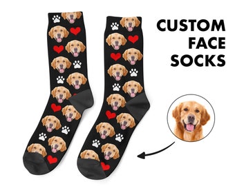 Custom Dog Socks, Personalized Pet Photo Socks, Customized Cute Dog Face Socks, Dog Lover Gift, Funny Dog Socks, Dog Mom Gift, Pet Socks